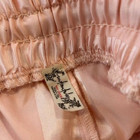 Free People Pillow Talk Satin Stripe Short Pajamas in Pink – Size Small - Picture 9 of 9